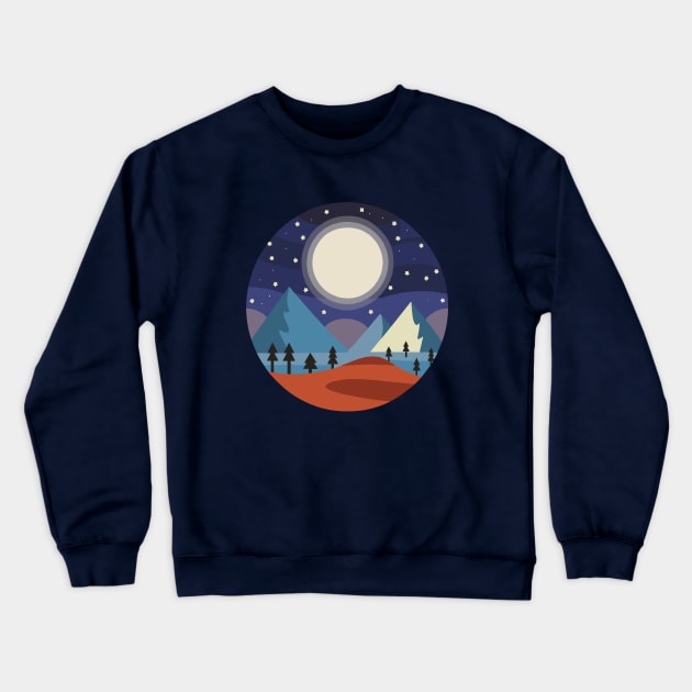 midnight retro Crewneck Sweatshirt by Roshan